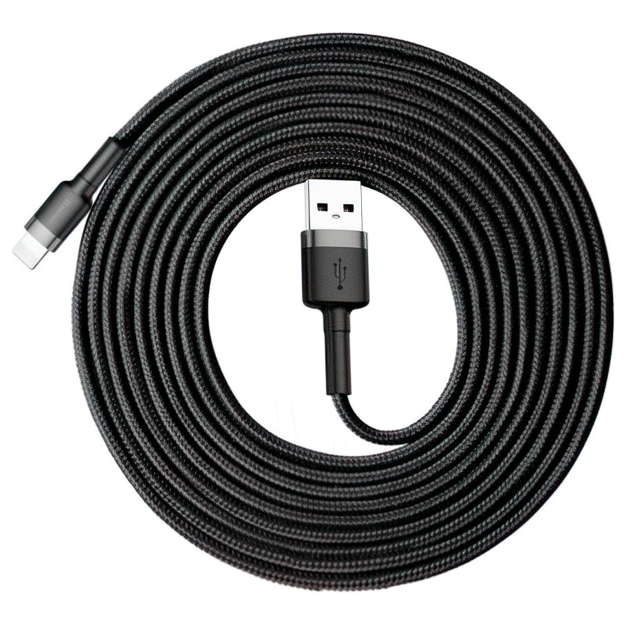 Daten- und Ladekabel USB-A - Lightning Baseus Cafule, 18W, 3m, Gold CALKLF-RV1