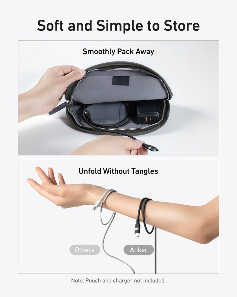 USB-C Daten- und Ladekabel - USB-C Anker, 240W, 0.9m, Schwarz A82E2H11