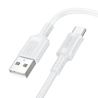 Câble de Données et de Charge USB-A - USB-C Borofone BX111 Feliz, 20W, 1m, Blanc