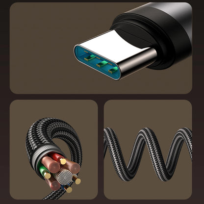 Câble de Données et de Charge USB-C - USB-C Joyroom S-A56 EnjoyX Angled, 60W, 1.2m, Noir