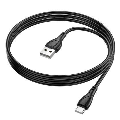 USB-A to USB-C Data and Charging Cable Borofone BX121 Energy, 18W, 1m, Black