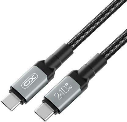 Câble de Données et de Charge USB-C - USB-C XO Design NB-Q264B, 240W, 2m, Noir