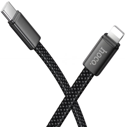 USB-C - Lightning Daten- und Ladekabel HOCO X125, 30W, 1m, Schwarz