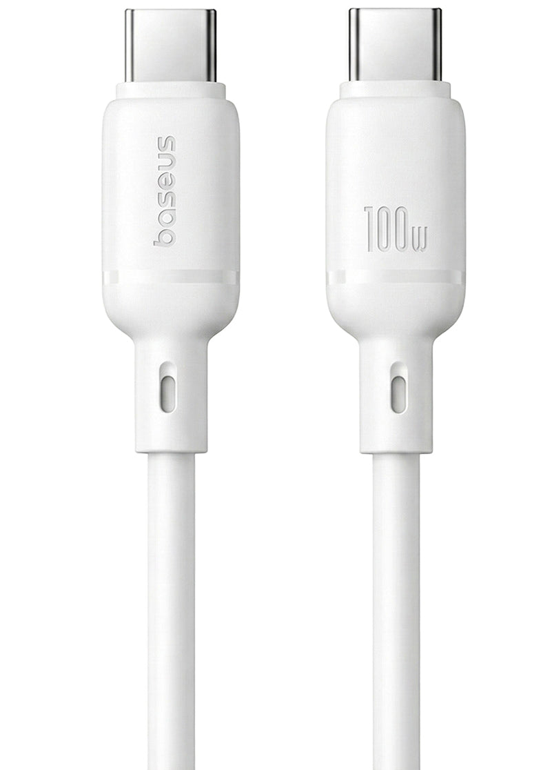 USB-C to USB-C Data and Charging Cable Baseus Silky, 100W, 1m, White P10377704213-00