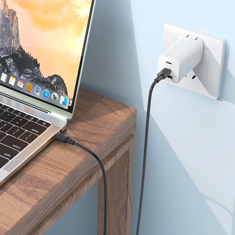 Câble de données et de charge USB-C - USB-C Borofone BX113 Lenny, 60W, 1m, Noir