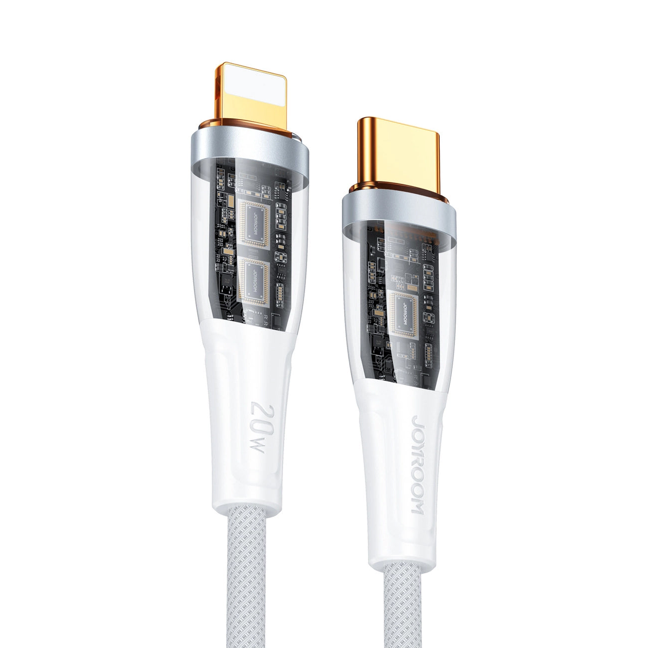 Câble de données et de charge USB-C - Lightning Joyroom S-CL020A3, 20W, 1,2m, Blanc