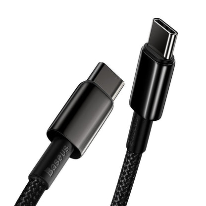 USB-C Daten- und Ladekabel - USB-C Baseus Tungsten Baseus Tungsten Gold, 100W, 2m, Schwarz CATWJ-A01 CATWJ-A01