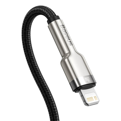 USB-C - Lightning Lade- und Datenkabel Baseus Cafule Metal Series, 20W, 2m, Schwarz CATLJK-B01