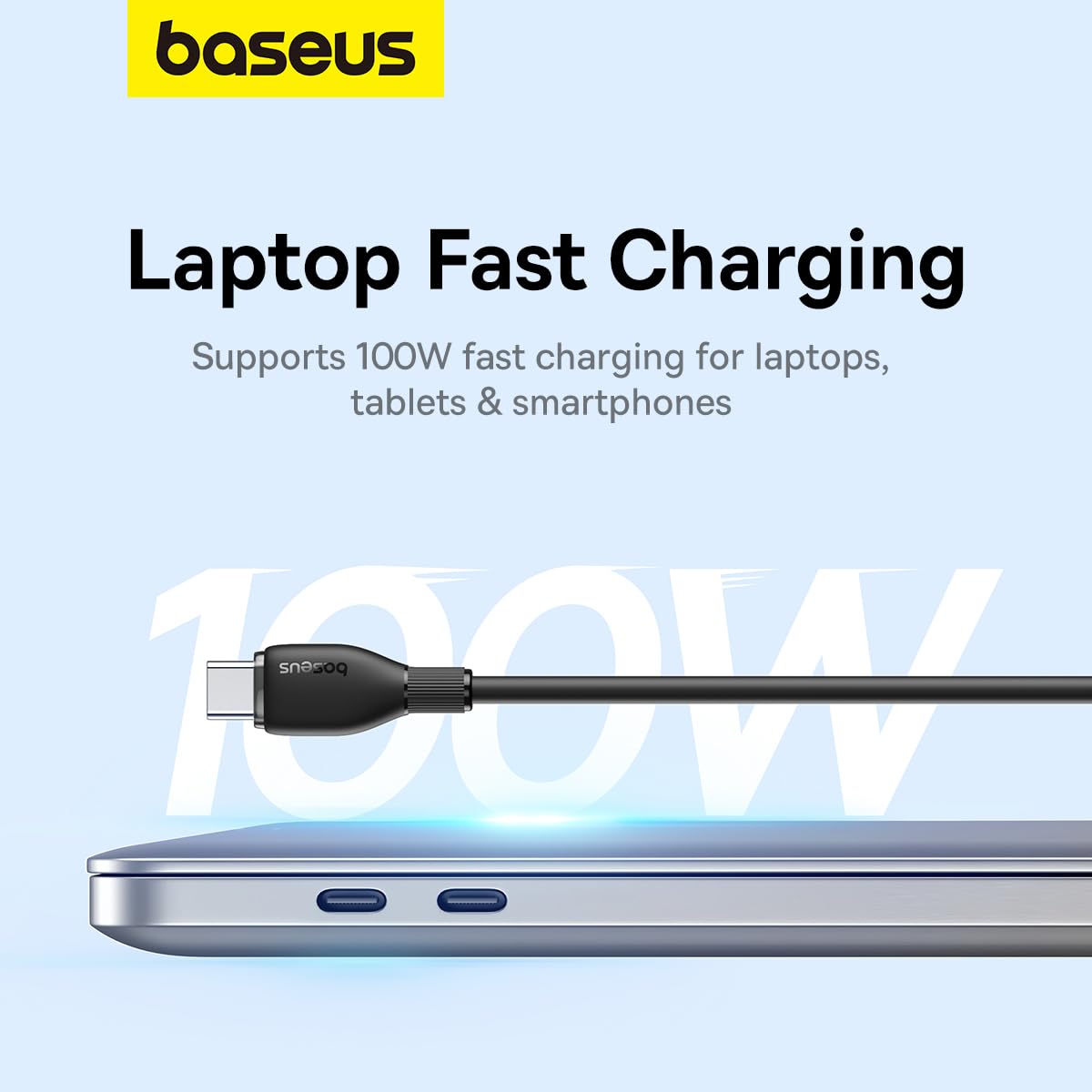 Daten- und Ladekabel USB-C - USB-C Baseus Pudding, 100W, 2m, Schwarz P10355702111-01