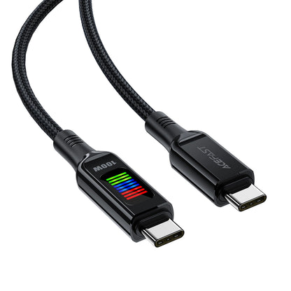 USB-C Data and Charging Cable - USB-C Acefast C7-03, 100W, 1.2m, Black