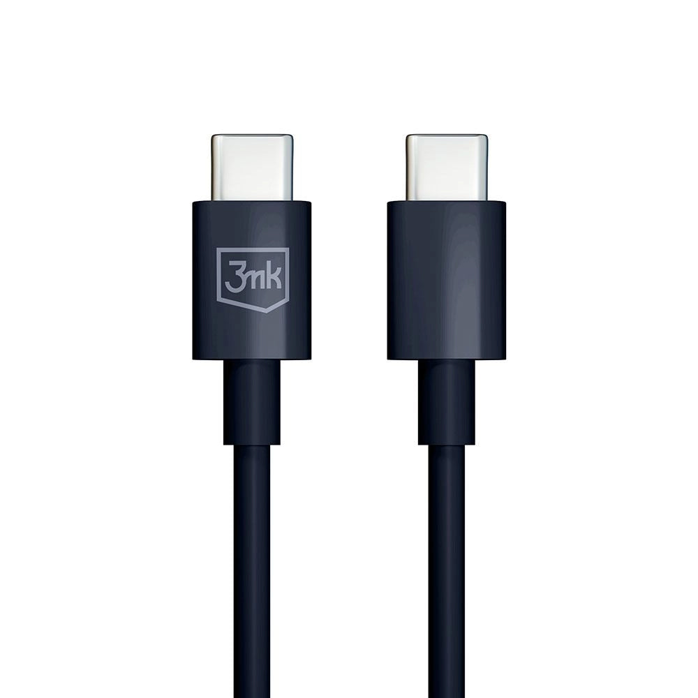 USB-C Data and Charging Cable - USB-C 3MK Hyper, 100W, 1.2m, Black 