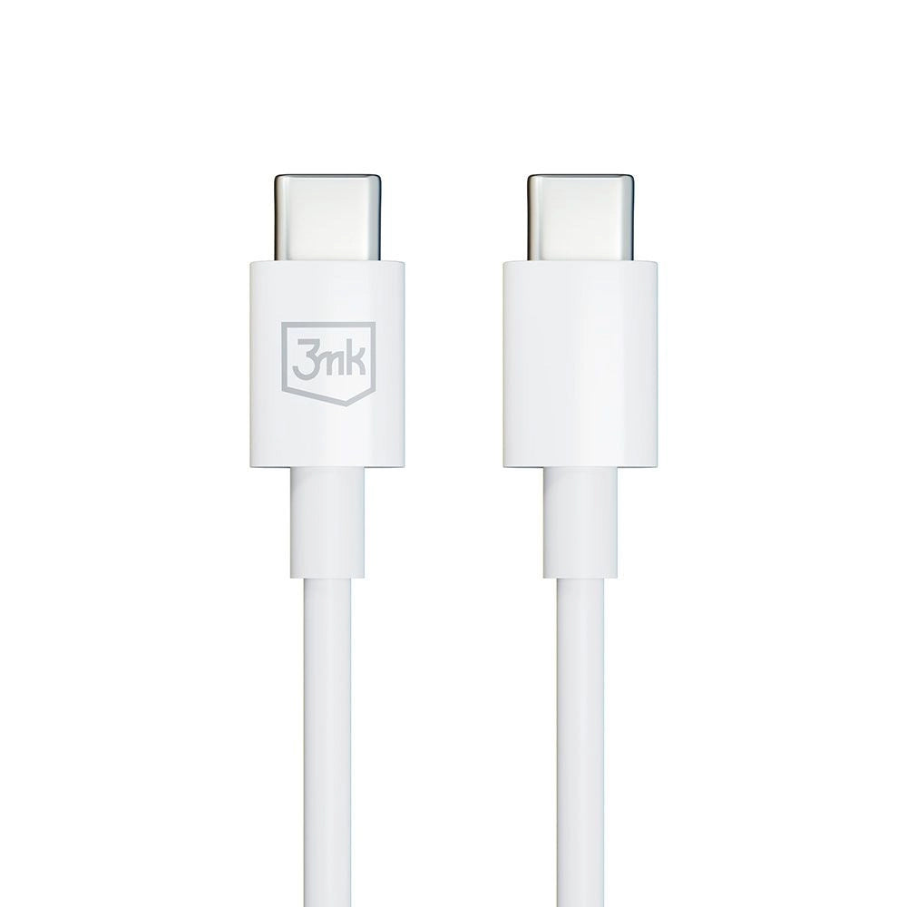 USB-C Data and Charging Cable - USB-C 3MK Hyper, 100W, 1.2m, White 