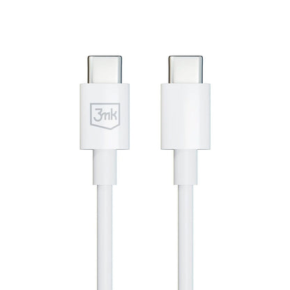 USB-C Data and Charging Cable - USB-C 3MK Hyper, 100W, 1.2m, White 