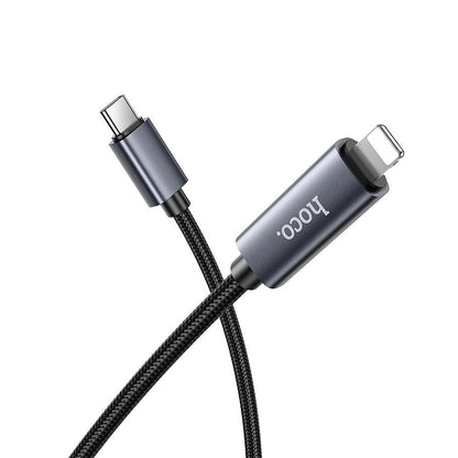 Daten- und Ladekabel USB-C - Lightning HOCO Display X112, 27W, 1m, Schwarz