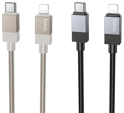 Daten- und Ladekabel USB-C - Lightning HOCO X110, 27W, 1m, Schwarz