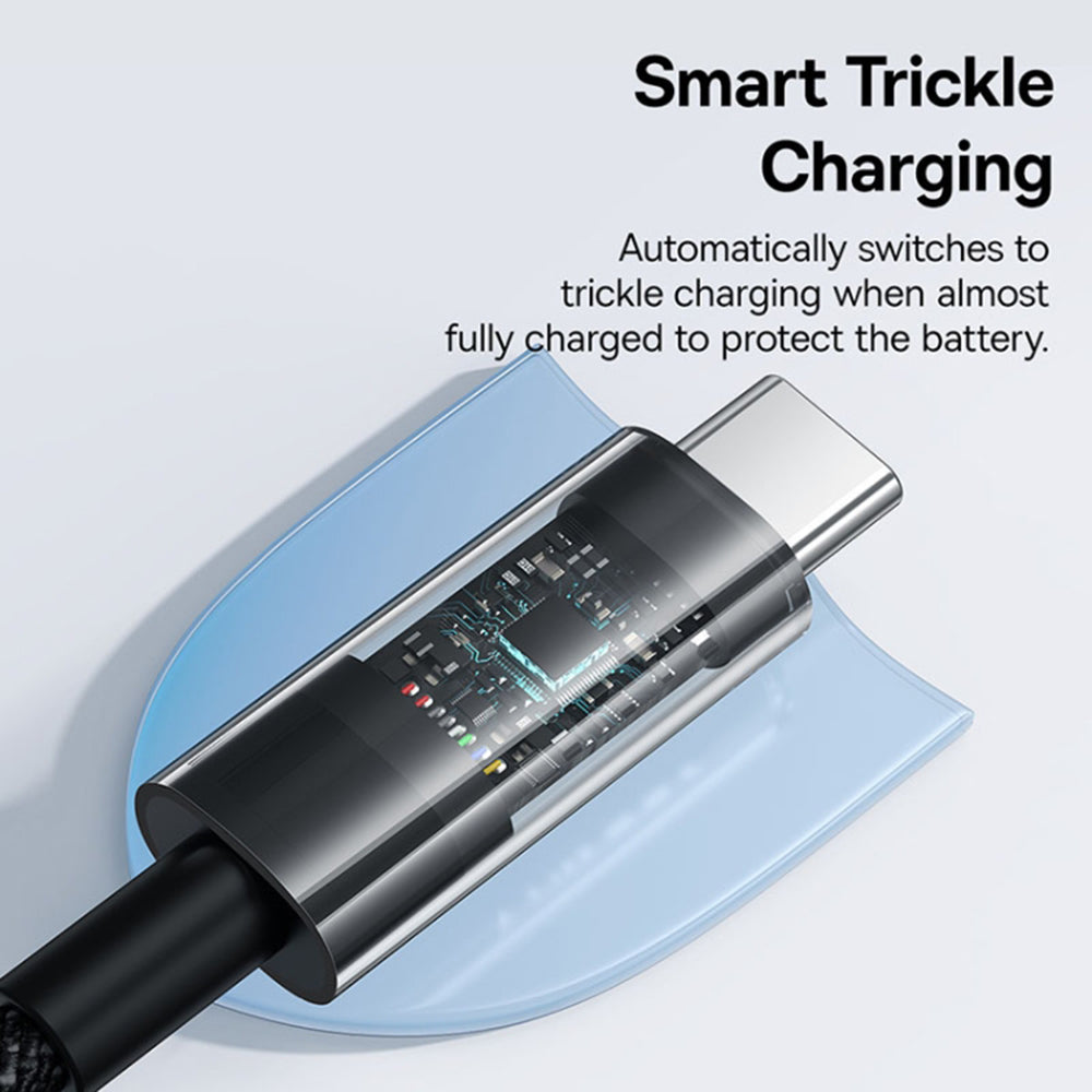 Câble de Données et de Charge USB-C - USB-C Baseus Gem, 100W, 1m, Noir P10373000111-00
