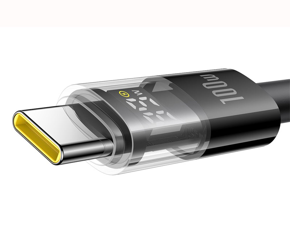 Câble de Données et de Charge USB-A - USB-C Baseus Display 2, 100W, 1m, Noir P10382701121-00