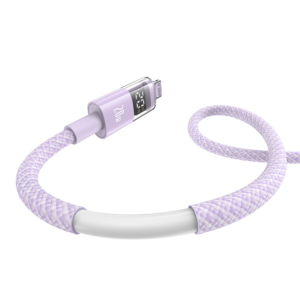 USB-C - Lightning Baseus Display 2 Daten- und Ladekabel, 20W, 1m, Lila P10382703511-00