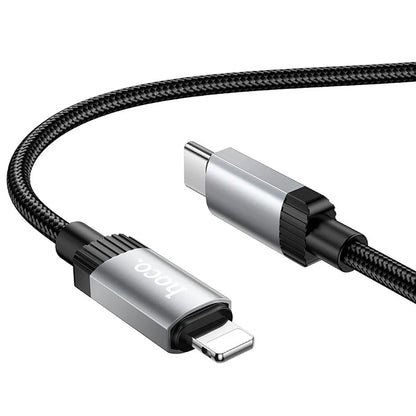 Daten- und Ladekabel USB-C - Lightning HOCO X117, 27W, 1m, Schwarz