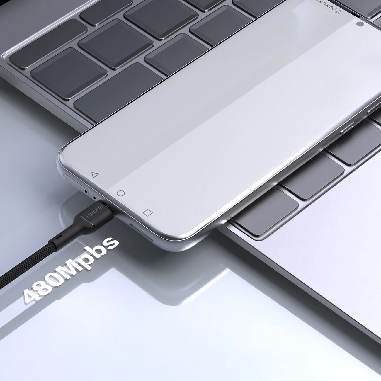 Câble de Données et de Charge USB-A - USB-C Dudao L9T, 100W, 1m, Noir