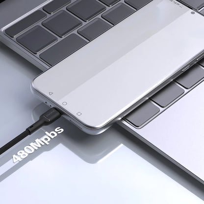 Câble de Données et de Charge USB-A - USB-C Dudao L9T, 100W, 1m, Noir