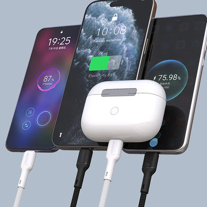 USB-C Data and Charging Cable - USB-C Dudao L9C, 65W, 1m, White
