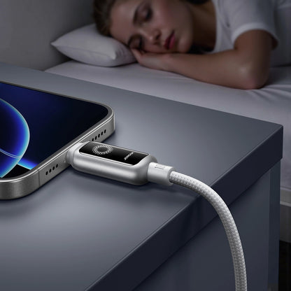 USB-C Data and Charging Cable - USB-C Joyroom S-A55 StarFlight Display, 100W, 1.2m, White