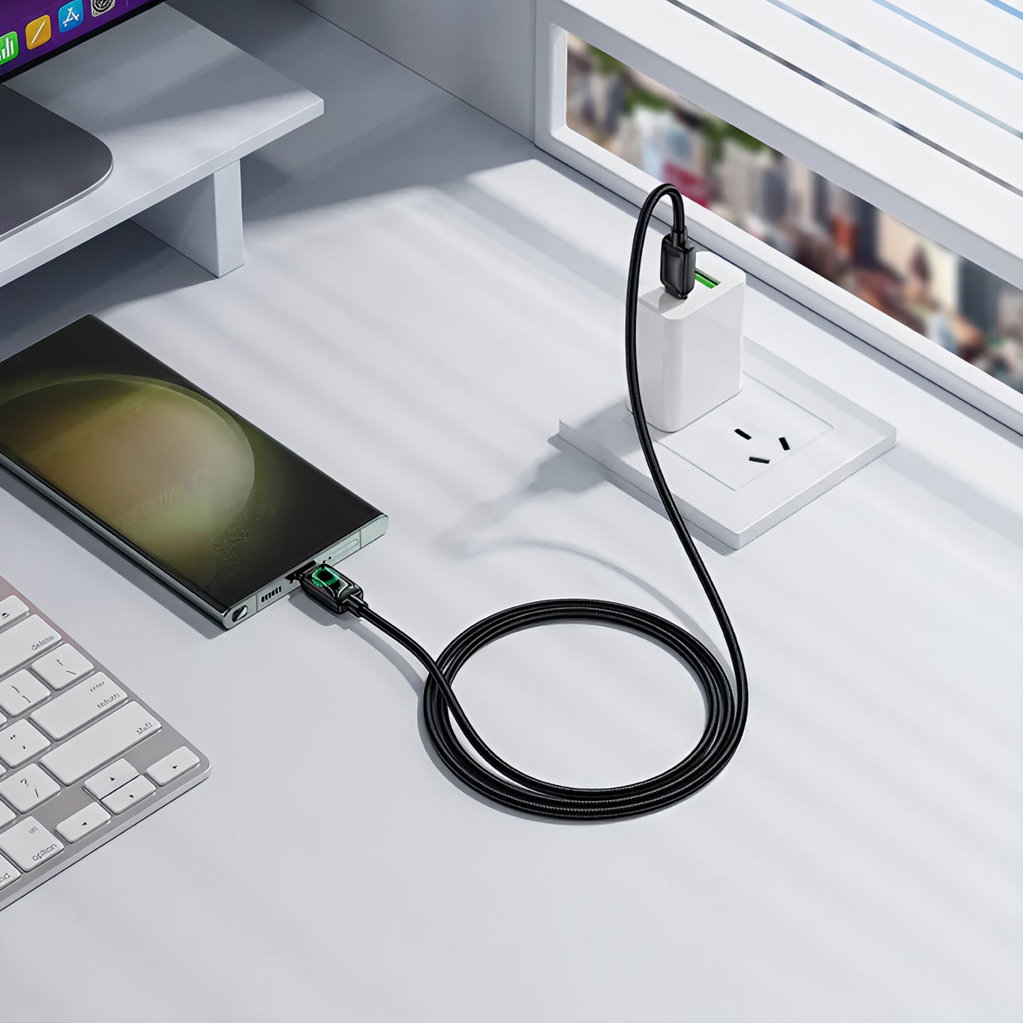 USB-C Data and Charging Cable - USB-C HOCO U146, 60W, 1.2m, Black