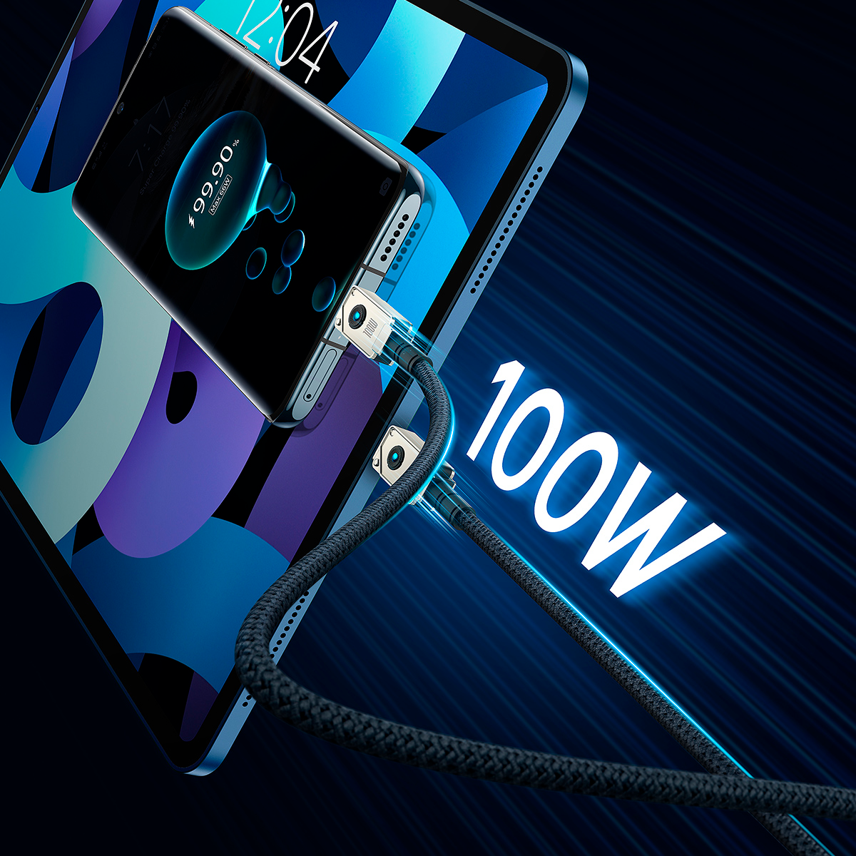 Daten- und Ladekabel USB-C - USB-C Baseus Unbreakable, 100W, 2m, Weiß P10355800221-01