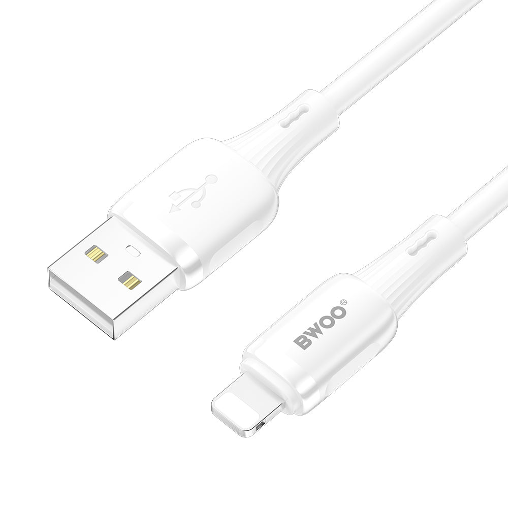 Câble de données et de charge USB-A - Lightning BWOO X329L, 15W, 1m, Blanc