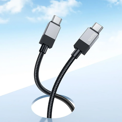 Câble de Données et de Charge USB-C - USB-C HOCO X110, 60W, 1m, Noir