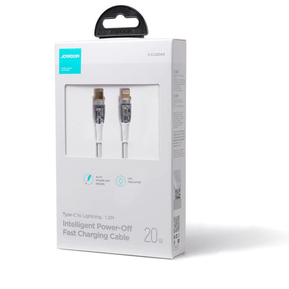 Câble de données et de charge USB-C - Lightning Joyroom S-CL020A3, 20W, 1,2m, Blanc