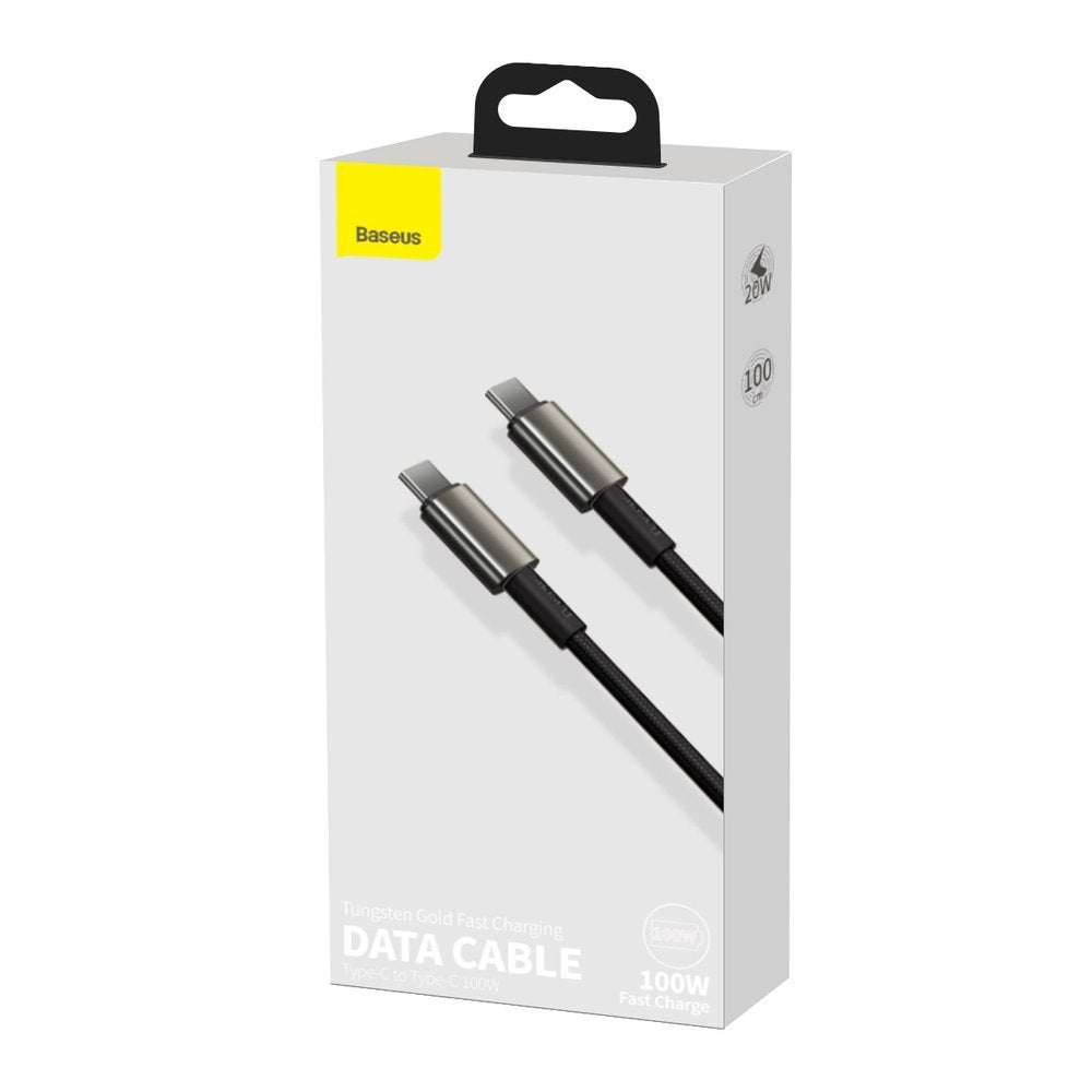 USB-C Daten- und Ladekabel - USB-C Baseus Tungsten Baseus Tungsten Gold, 100W, 2m, Schwarz CATWJ-A01 CATWJ-A01