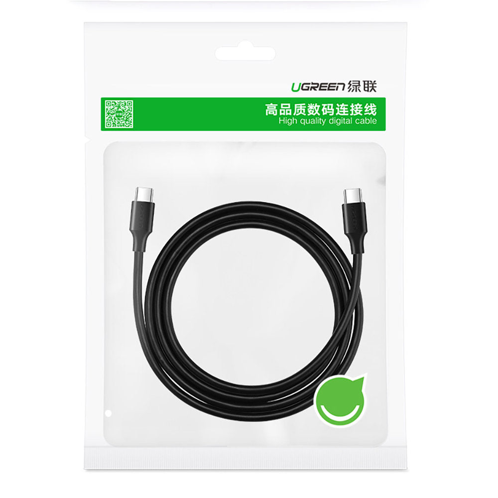 Câble de Données et de Charge USB-C - USB-C UGREEN US286, 60W, 1m, Noir