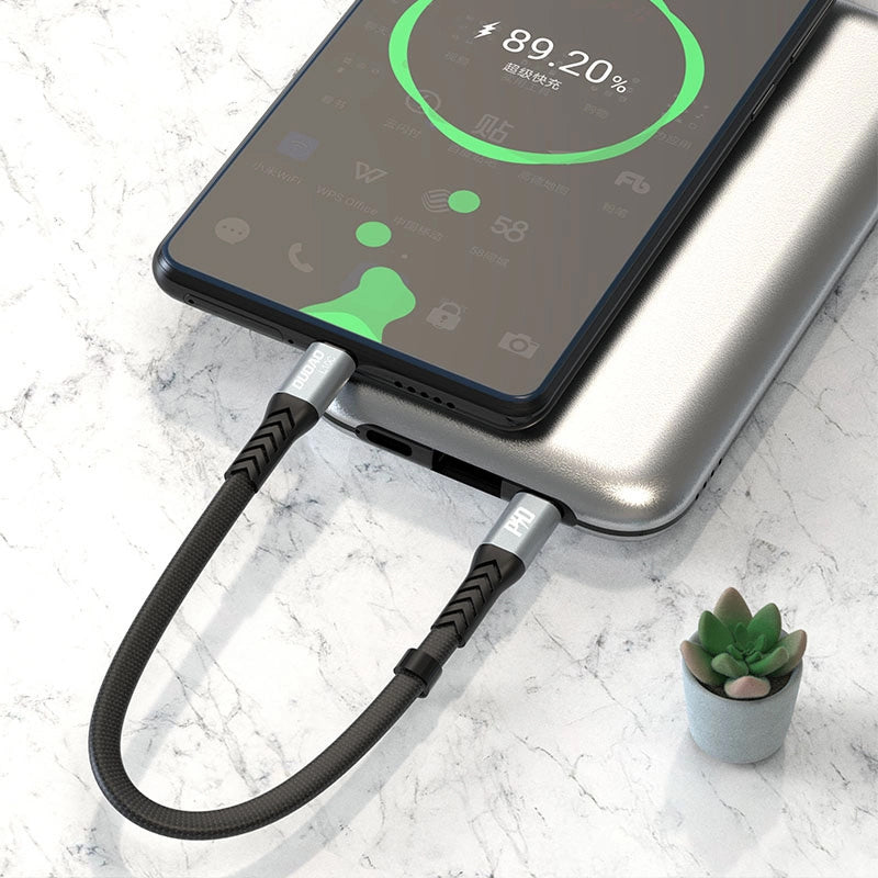 Daten- und Ladekabel USB-C - USB-C Dudao L10C, 100W, 0.23m, Schwarz