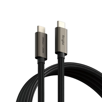 USB-C Daten- und Ladekabel - USB-C Ringke 2X2, 240W, 1m, Schwarz