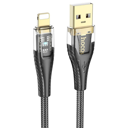 Daten- und Ladekabel USB-A - Lightning HOCO U121, 18W, 1.2m, Schwarz