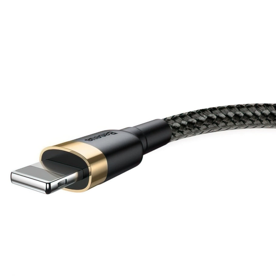 Daten- und Ladekabel USB-A - Lightning Baseus Cafule, 18W, 3m, Gold CALKLF-RV1