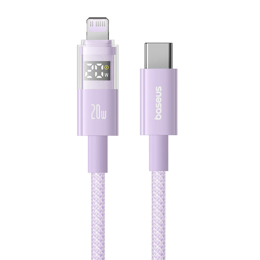 USB-C - Lightning Baseus Display 2 Daten- und Ladekabel, 20W, 1m, Lila P10382703511-00