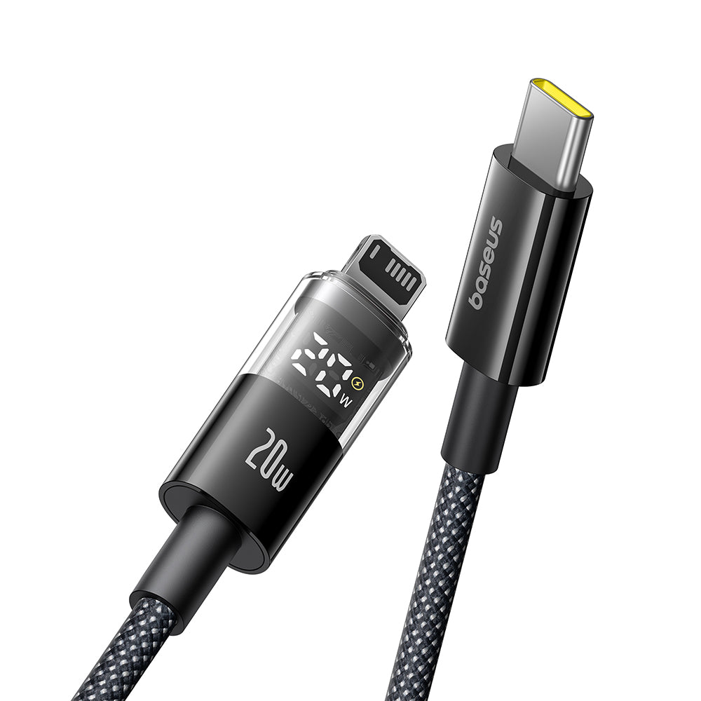 Daten- und Ladekabel USB-C - Lightning Baseus Display 2, 20W, 2m, Schwarz P10382703121-01