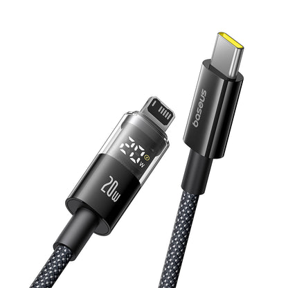 Daten- und Ladekabel USB-C - Lightning Baseus Display 2, 20W, 2m, Schwarz P10382703121-01