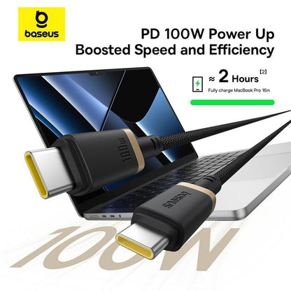 Câble de Données et de Charge USB-C - USB-C Baseus Dura Series, 100W, 2m, Doré P10377803U01-03