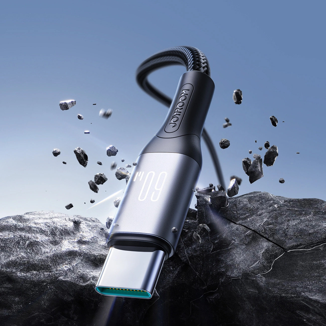 Câble de Données et de Charge USB-C - USB-C Joyroom S-A28 Flash, 60W, 1m, Noir