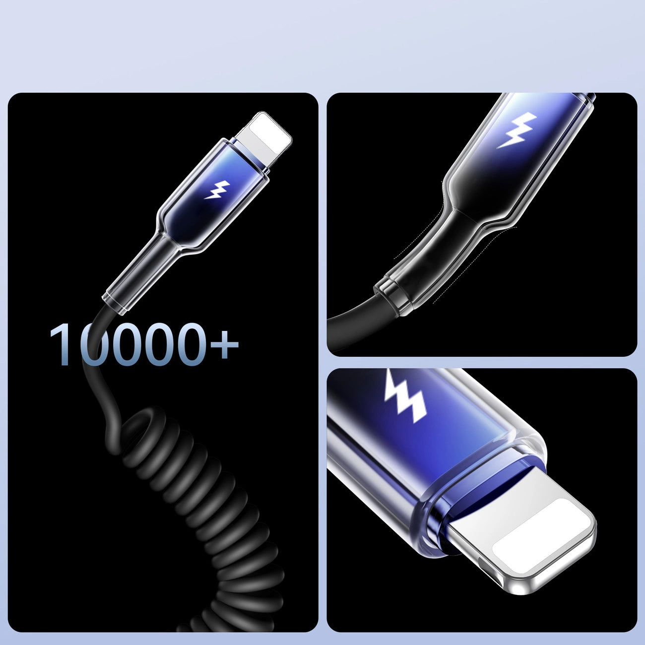Câble de Données et de Charge USB-A - Lightning Joyroom S-A43 Crystal, 18W, 1.5m, Noir