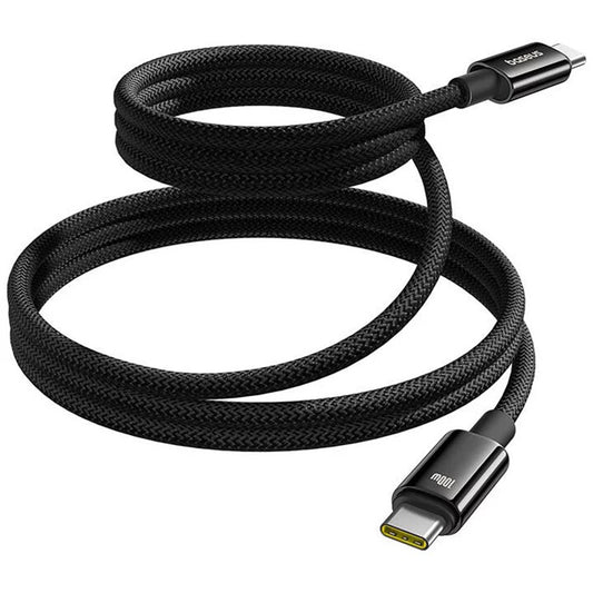 Câble de Données et de Charge USB-C - USB-C Baseus Tungsten Gold, 100W, 1m, Noir P10319805111-00