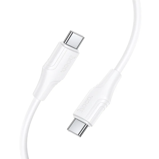 Câble de Données et de Charge USB-C - USB-C HOCO X124, 60W, 1m, Blanc