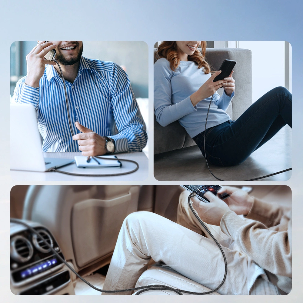 Daten- und Ladekabel USB-A - USB-C Joyroom S-A25 Light-Speed, 100W, 1.2m, Schwarz