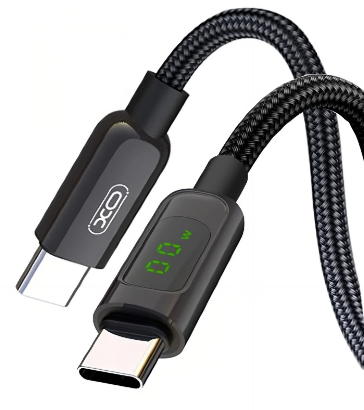 Câble de Données et de Charge USB-C - USB-C XO Design NB-Q203B Display, 60W, 1m, Noir