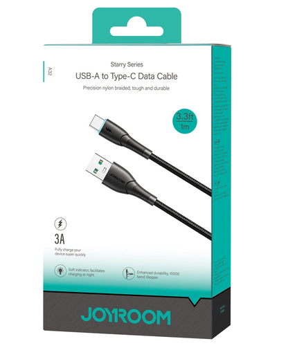 Câble de Données et de Charge USB-A - USB-C Joyroom S-A32, 18W, 1m, Noir