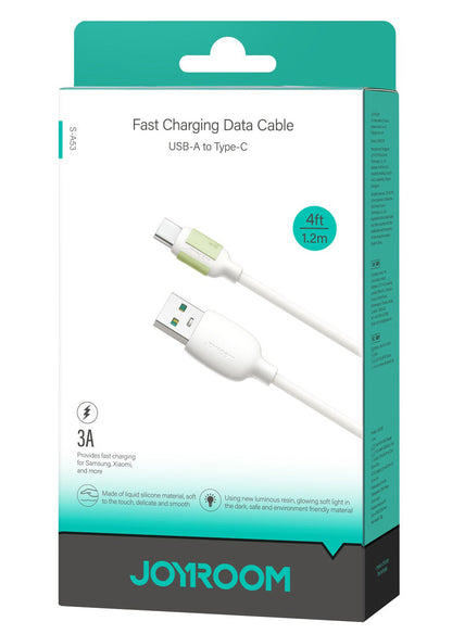 USB-A to USB-C Data and Charging Cable Joyroom S-A53, 18W, 1.2m, Beige